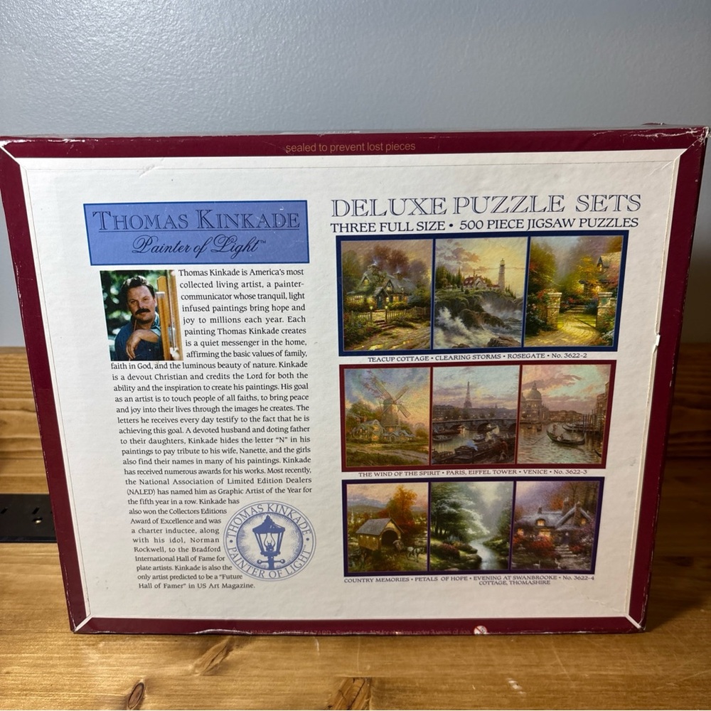 Thomas Kinkade Deluxe Set of Three (3) 500 Piece Jigsaw Puzzles - Picture 5 of 8